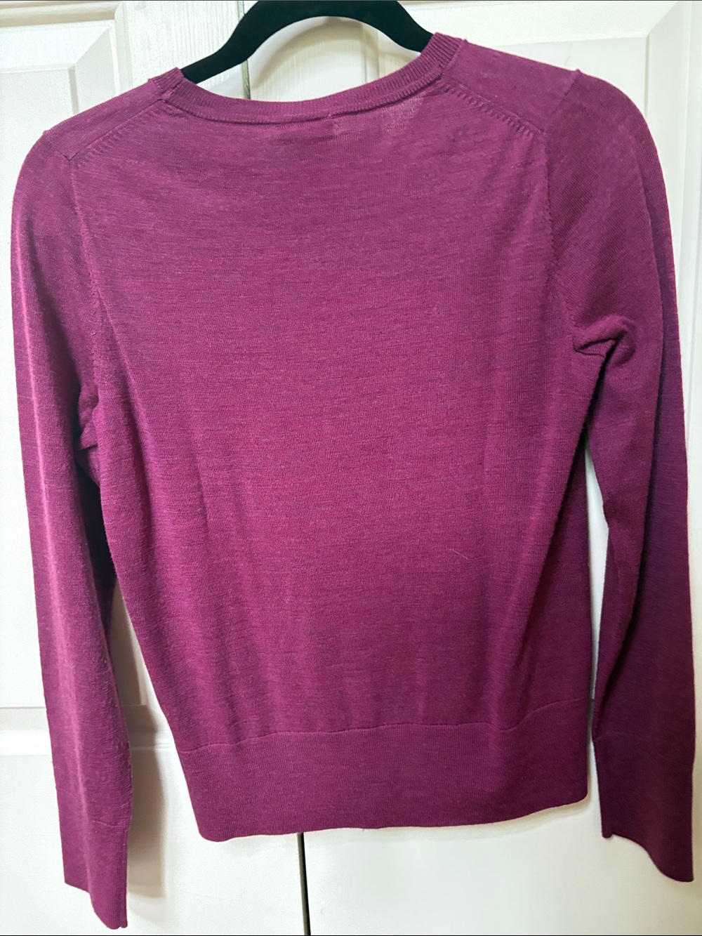 Women's Magenta Crewneck Lightweight Long-Sleeve Sweater - Picture 3 of 3
